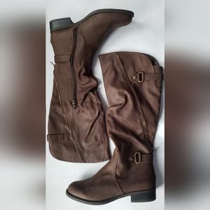 WHITE MOUNTAIN LETO Brown Riding Boots Size 7.5M